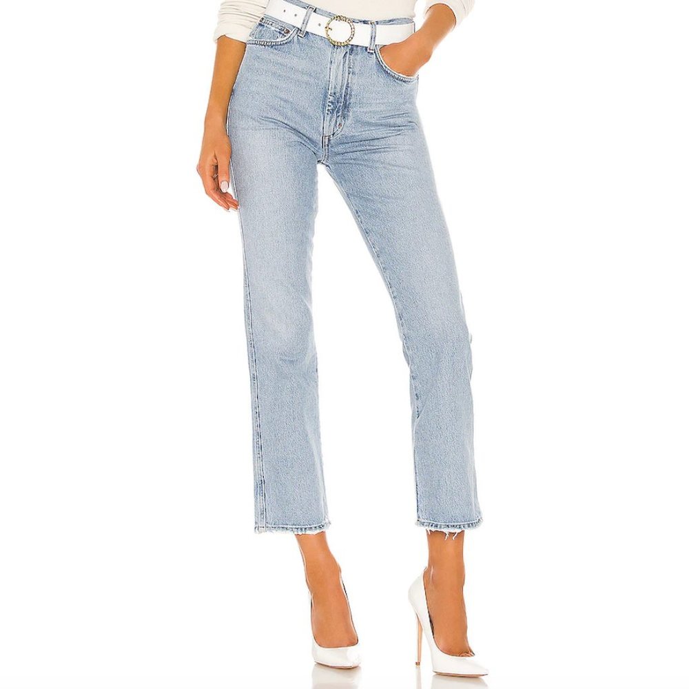 AGOLDE Pinch Waist High Rise Kick - Riptide (Size 25)